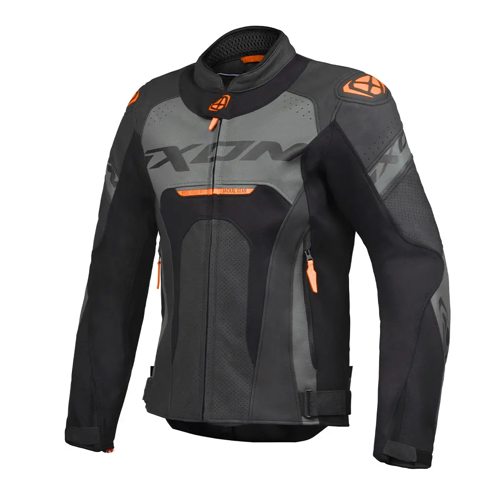 Jackal - Ce Certified Class Aaa Leather Racing Jacket (Black/White/Red) 1