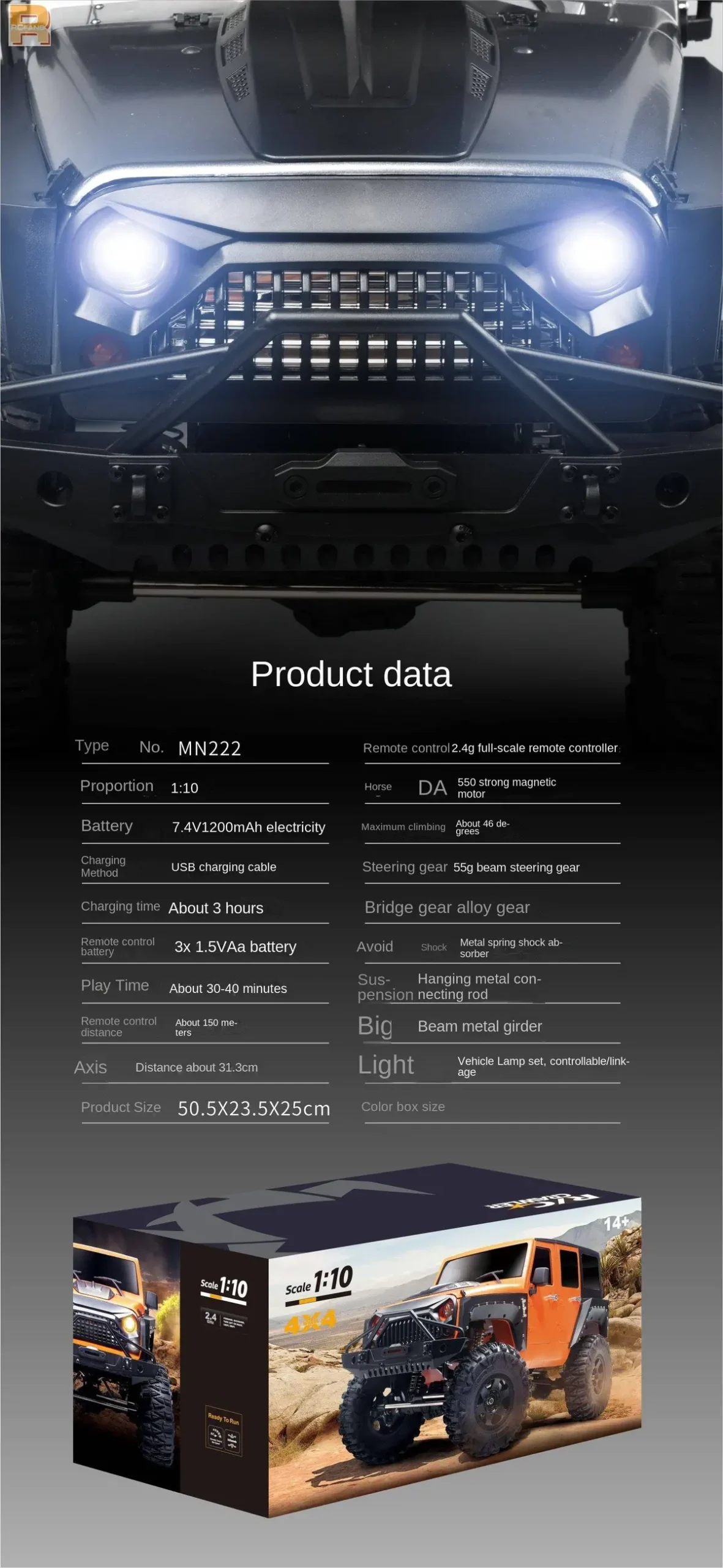 Mnrc Mn222 1/10 4Wd Rc Car Rtr 2