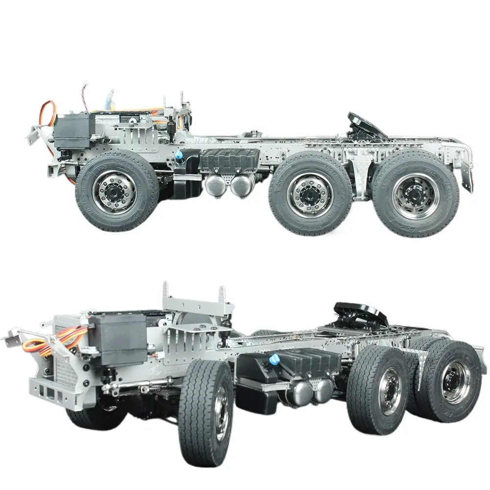 6X6 Gearbox Planetary Reduction Differential Lock Axle Trailer Chassis For 1/14 Tamiya Man Rc Tractor 1