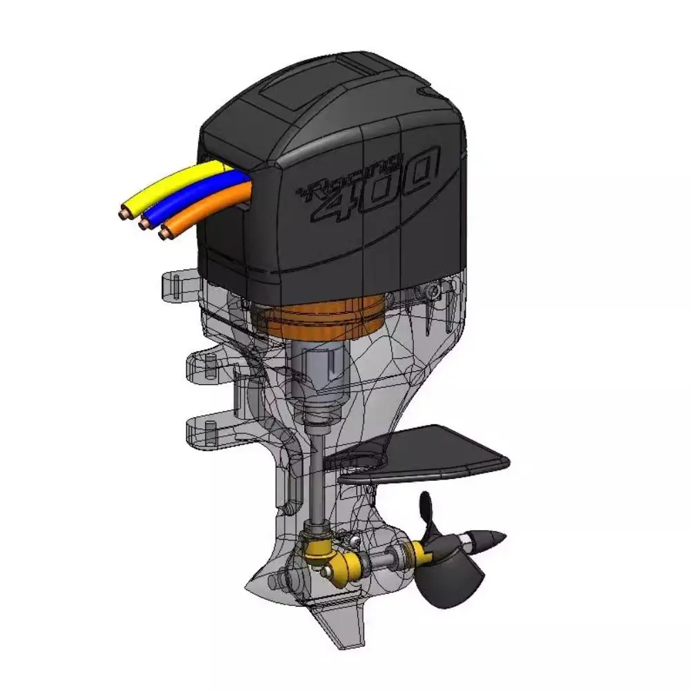 1/8 Mercury Racing Outboard Drive System With Aluminum Blades For Rc Jet Boat 1