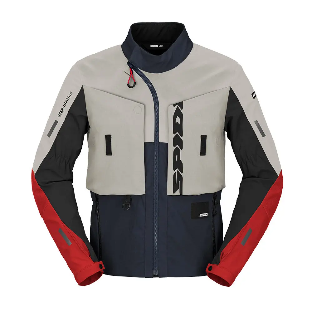 Frontier - Motorcycle Toruing Jacket (Blue Iced Red) 1