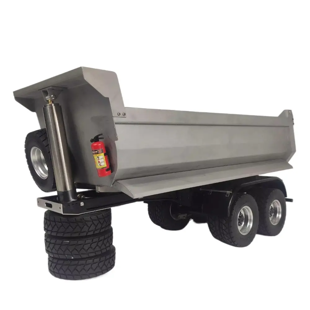 Metal Hydraulic Tipper Trailer Assembly For 1/14 Tamiya Rc Trailer Tractor 1