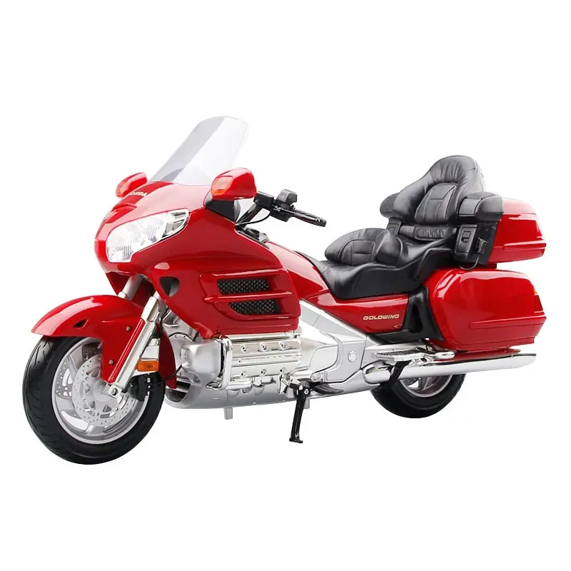 1/6 Scale Goldwing Die Cast Retro Red Motorcycle  Alloy Model 1