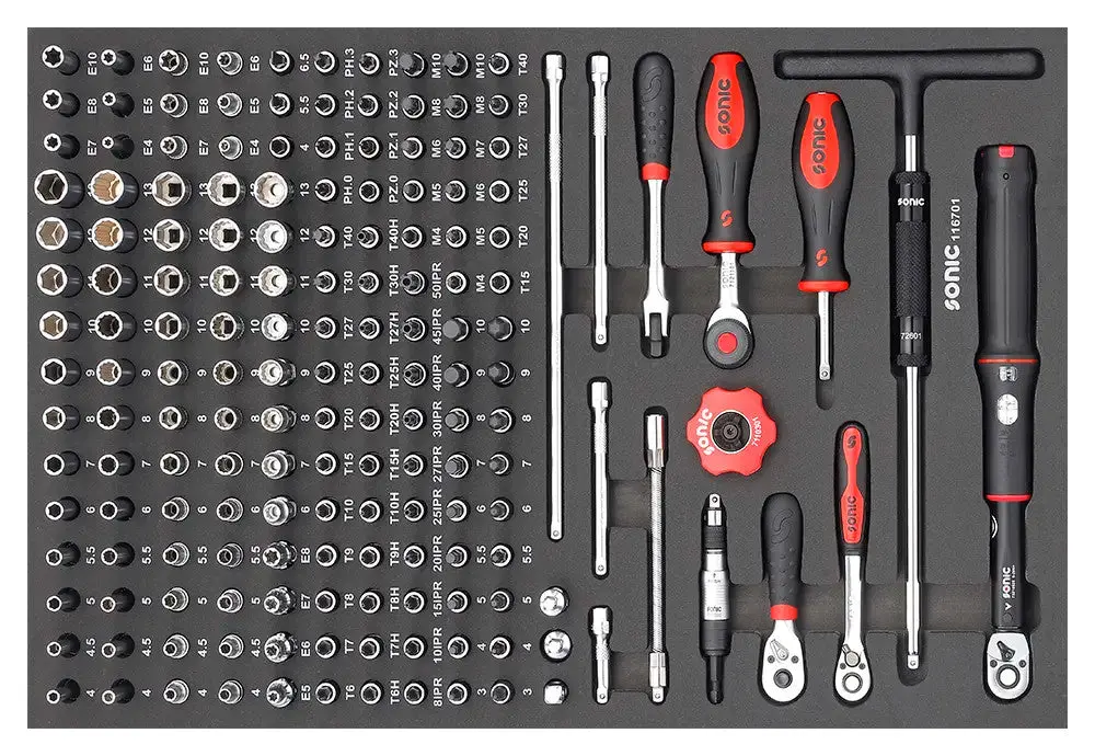 Metric Socket Set 1/4", 167-Pcs - Medium Sfs 1