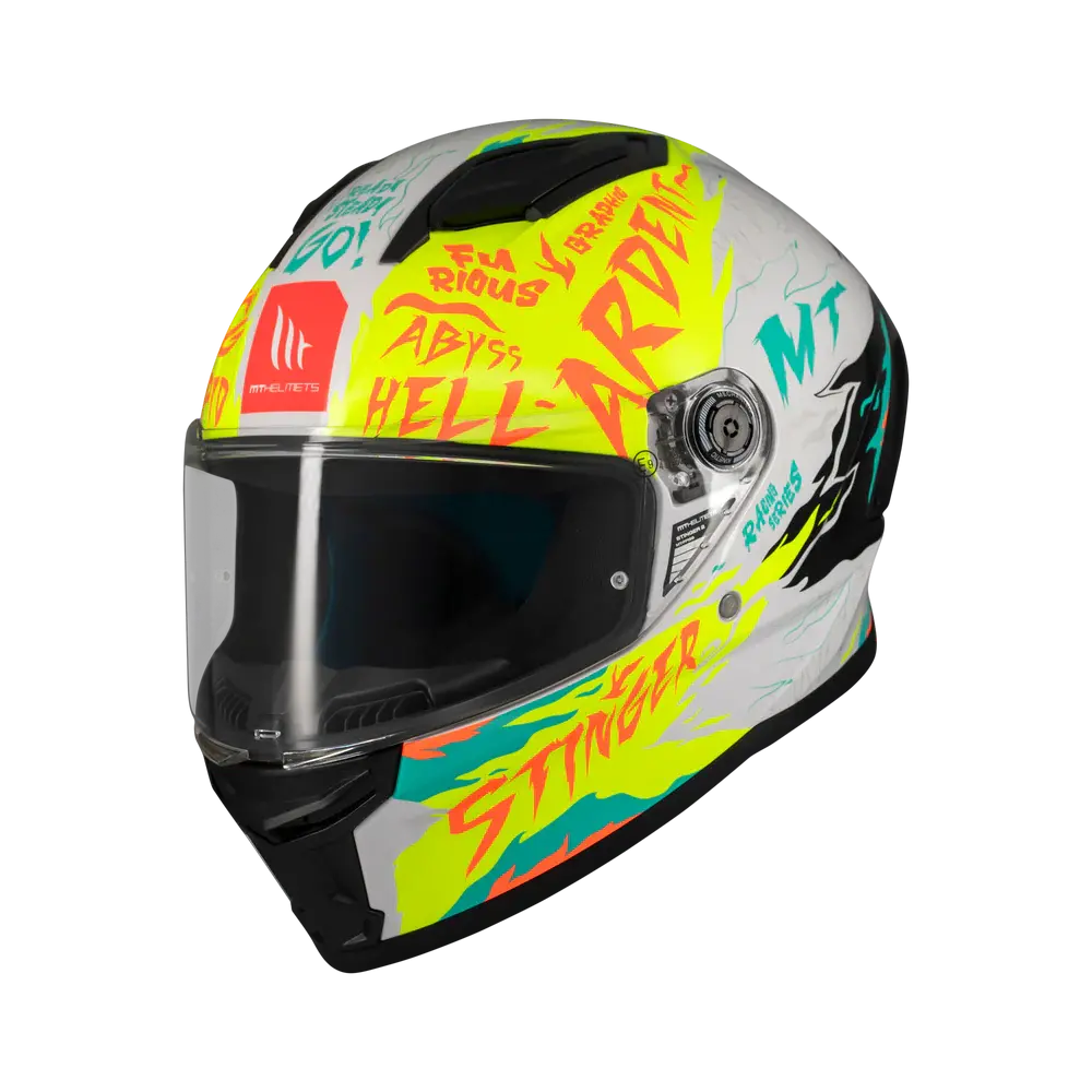 Mt Stinger 2 Ardent A3 Gloss Full Face Helmet – Ece 22.06 & 5-Star Sharp Rated Graphic Helmet 1