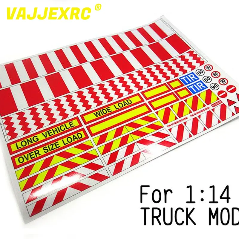 Waterproof Warning Sticker For 1/14 Remote Control Tamiya  Trailer 1