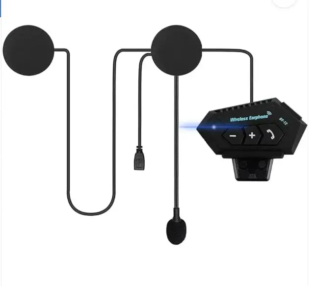 Bluetooth Headset For Motorcycle Helmets - Black - Bsddp Bt12 1