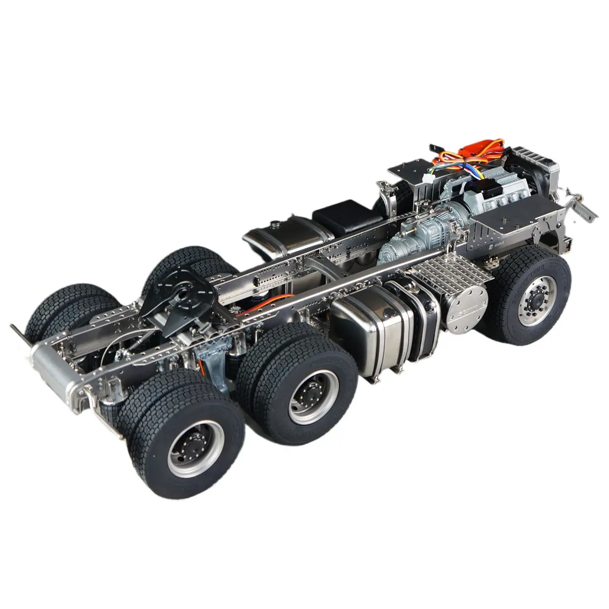 Scaleclub 1/14 Scania R620 730 6X6 Stainless Steel Metal Chassis Assembly 1