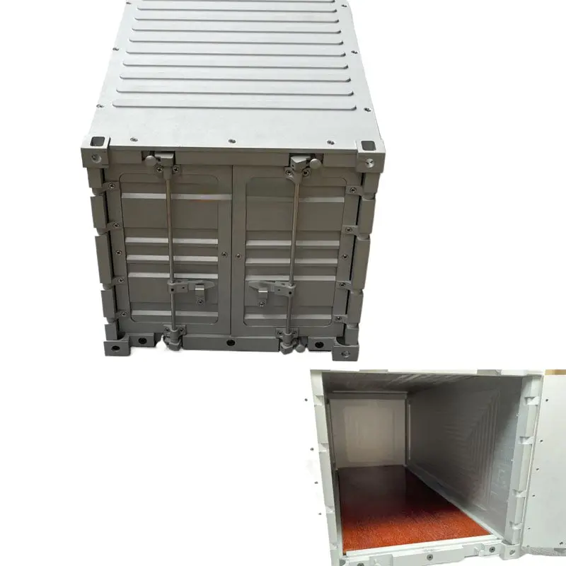 1/14 20 Ft Cnc Aluminum Container With Interior For 1/14 Tamiya Lesu Rc Trailer 1