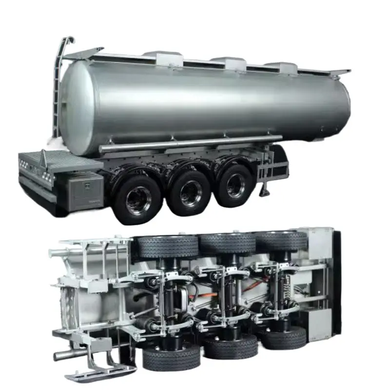 1/14 Tamiya Three-Axle Oil Tank Trailer Stainless Steel Model 1