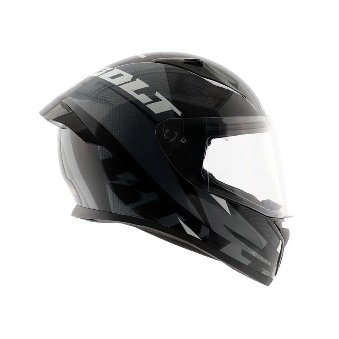 Vega Bolt Macho Black Grey Full Face Helmet 1