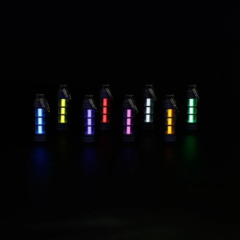 Titanium Alloy Tritium Tube Keychain Self-Luminous 25Years 3.5X25mm 6