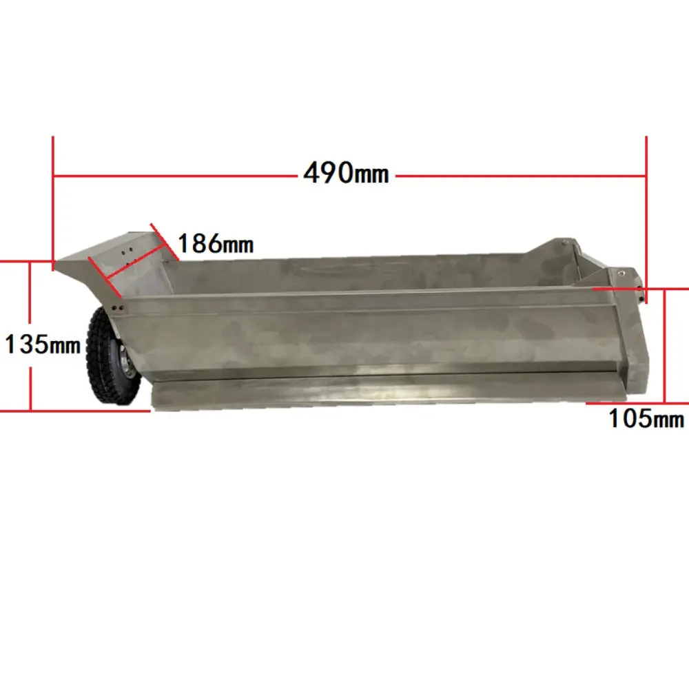 8X8 Stainless Steel Cargo Bucket For 1/14 Tamiya Rc King Hauler Dump Truck 1