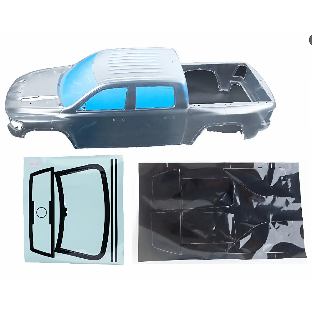 Traction Hobby KM RAM 1500 – Transparent Polycarbonate Body (TH01521) for 1/8 4WD RC Truck
