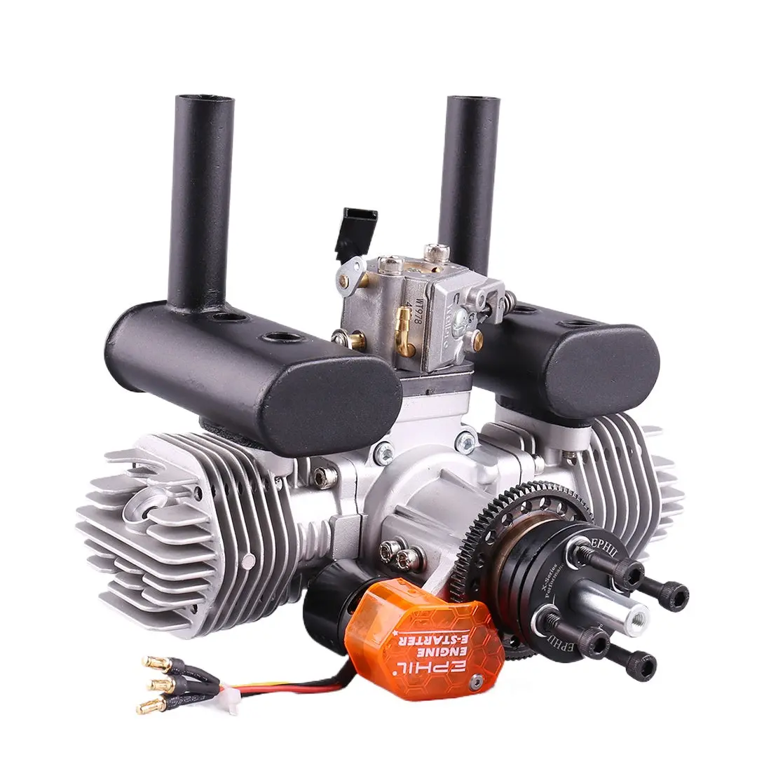 Ephil X-40Cc-T Pro Gasoline Engine Electric Start Opposing Twin-Cylinder Two-Stroke Rc Fixed-Wing Aircraft 1