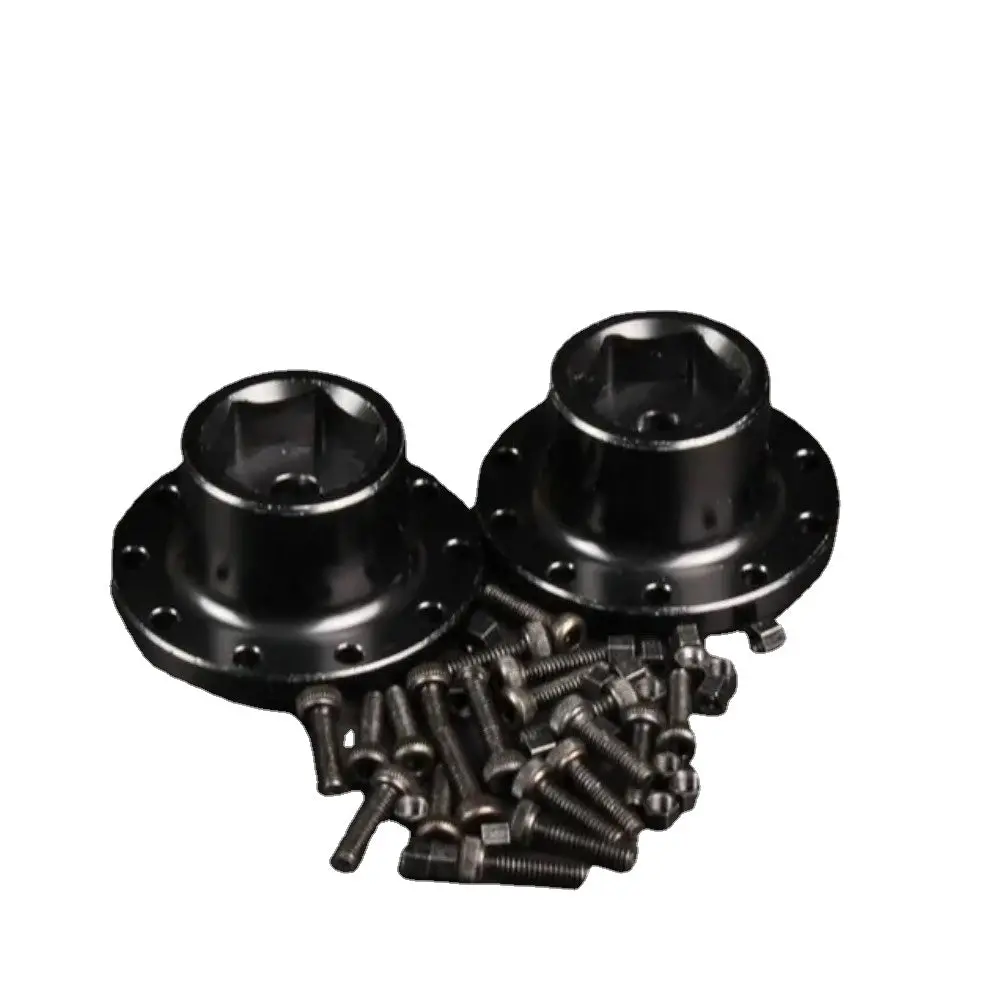 1 Pair Metal Front Rear Hub Wheel Hex Adapter For 1/14 Tamiya Rc Truck 1
