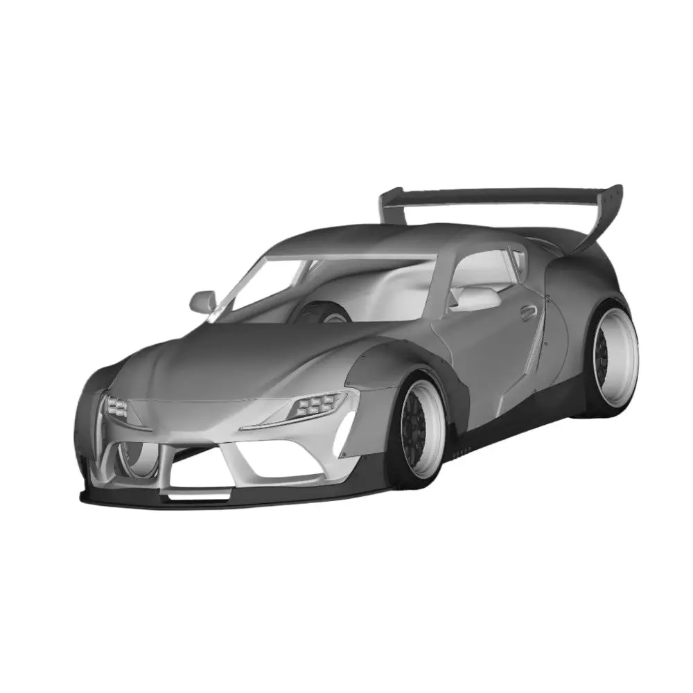 1/24 Roketbunny Pandem Supra A90 Rc Drift Car Wide Body Hull Unpainted Kit 1