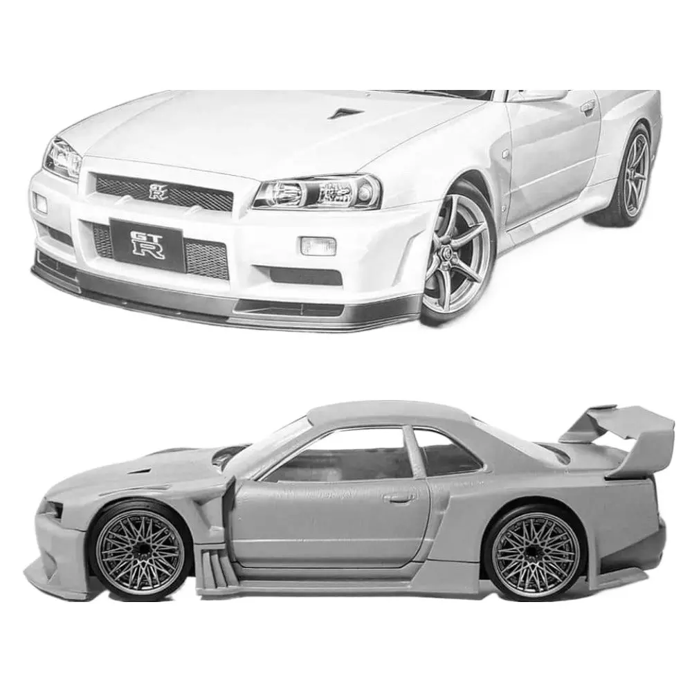 1/24 Gtr R34 Wide Body Kit For Tamiya 24258 1