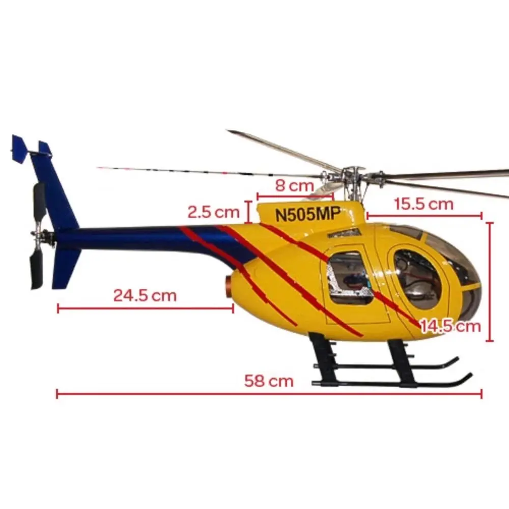 450 Class Md500d Hughes Rc Helicopter Case Scale Fuselage For 450Sport 2