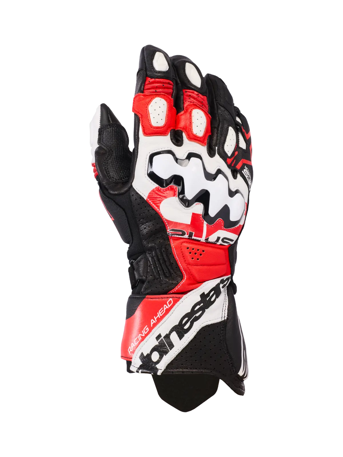Gp Plus R V3 - Race Grade Riding Gloves (Black/White/Bright Red) 1