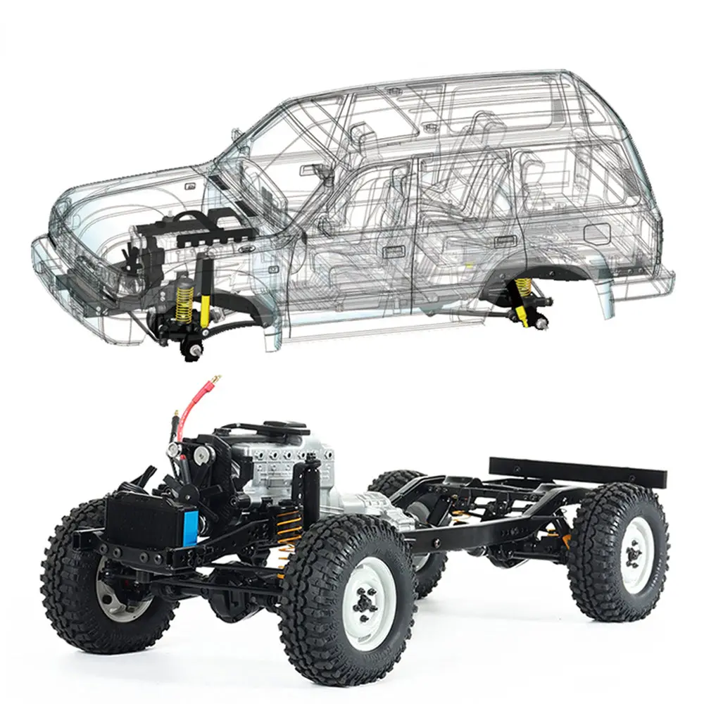 Rcrun Lc80 Metal Chassis Frame Kit  For 1/10 Rc Crawler 1