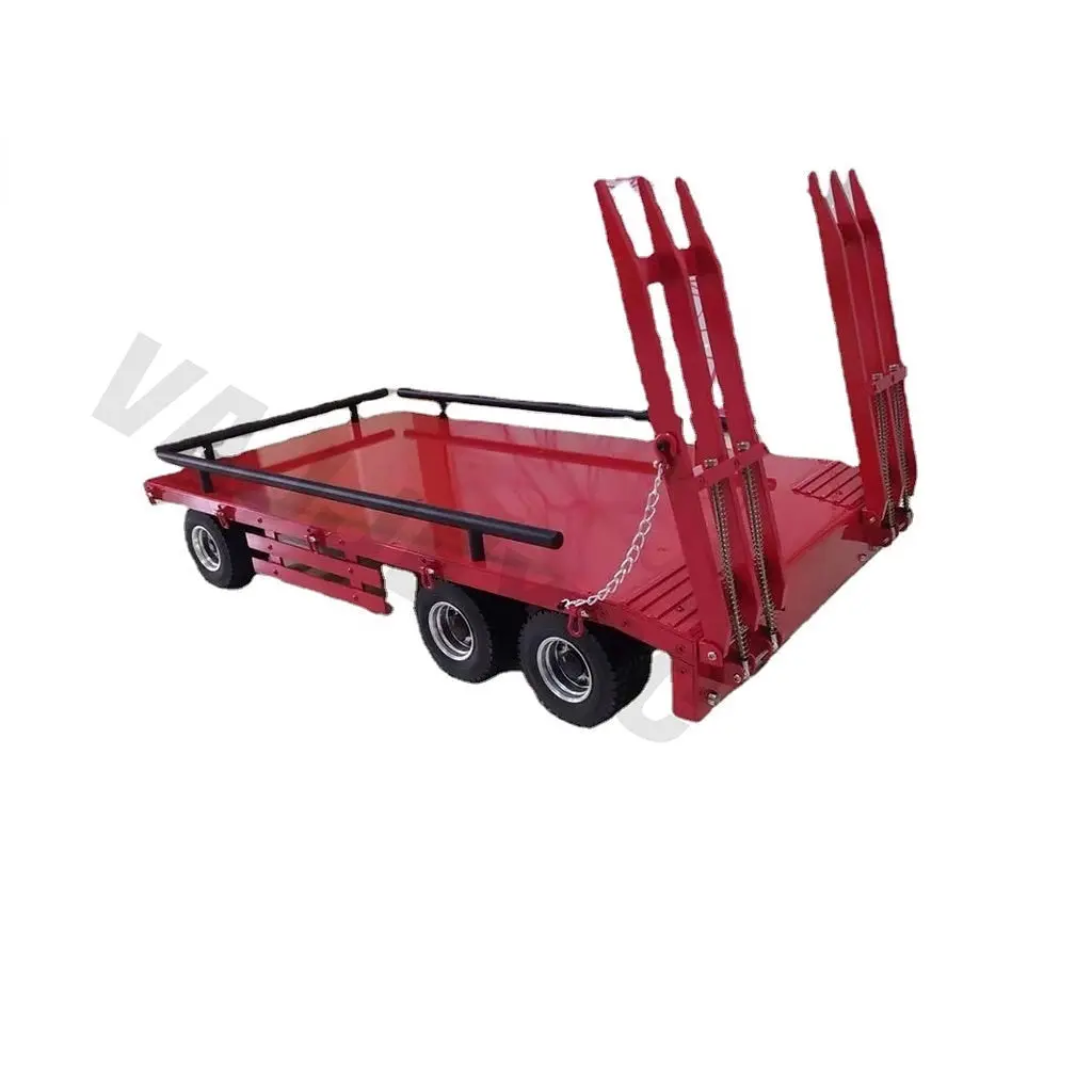 3 Axle Metal Trailer  For 1/14 Tamiya Rc Tractor 1