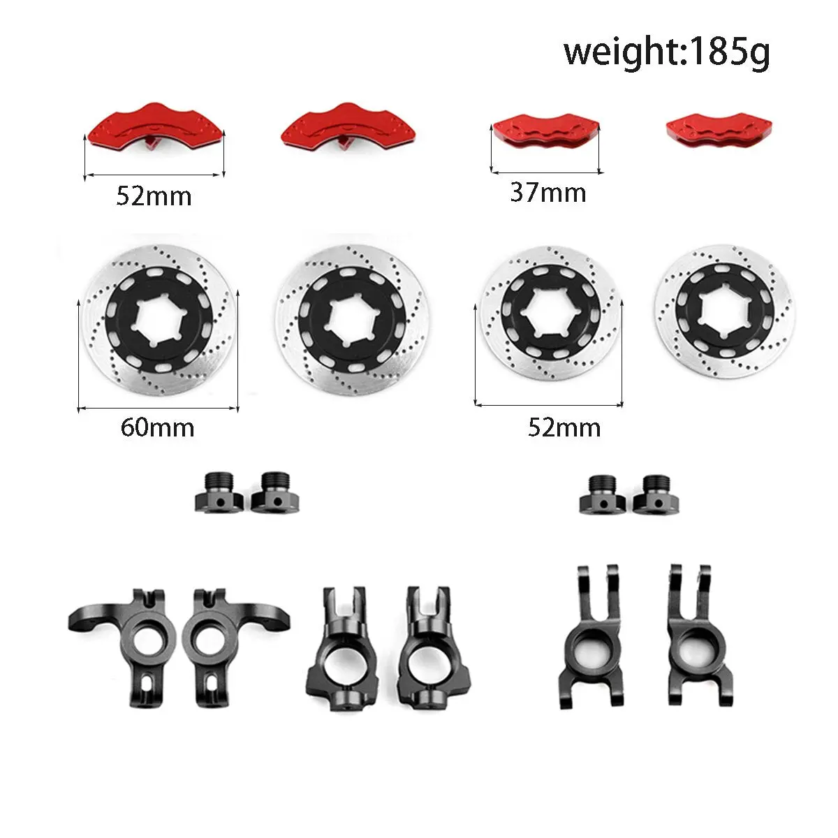Metal Brake Disc Wheel Rim For 1/7 Km 1/7 Rc Rally Car 2