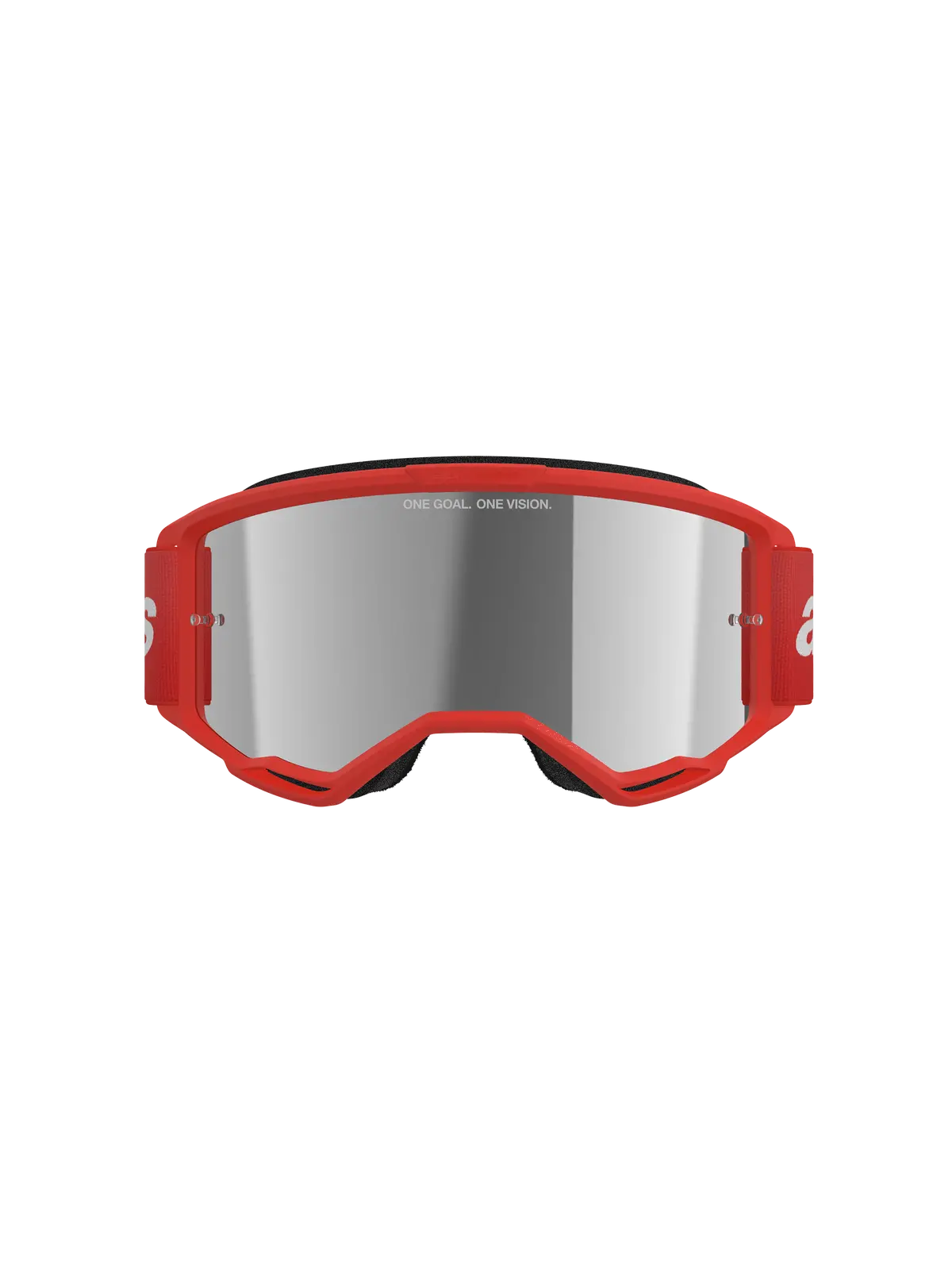Vision 3 Wordmark - Motocross Goggles (Red) 1