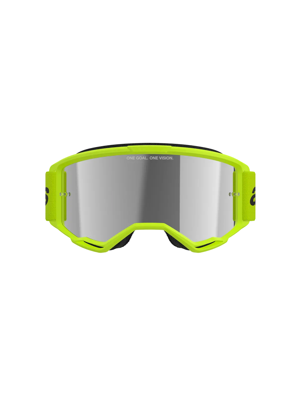 Vision 3 Wordmark - Motocross Goggles (Yellow Fluo) 1