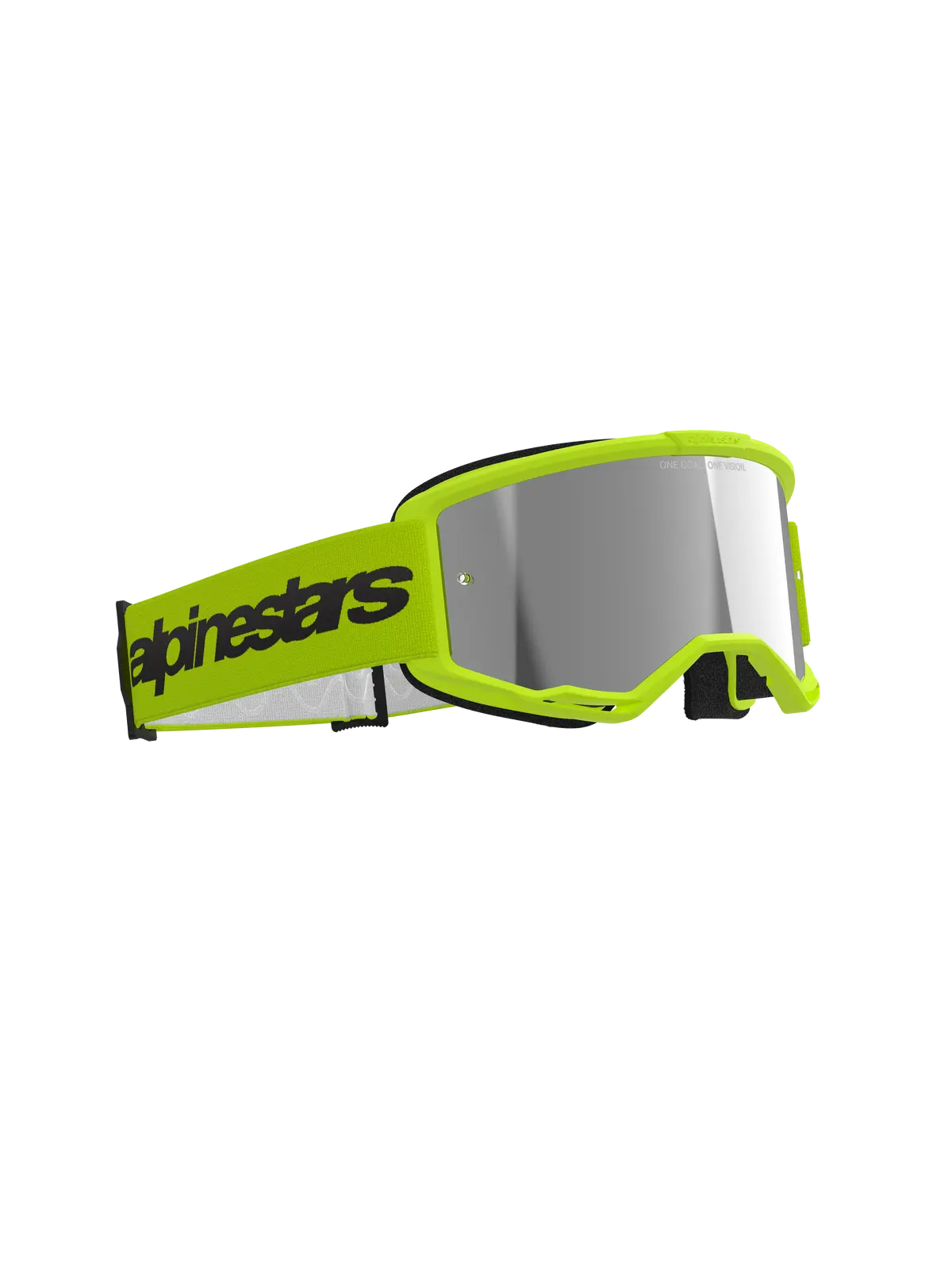 Vision 3 Wordmark - Motocross Goggles (Yellow Fluo) 2