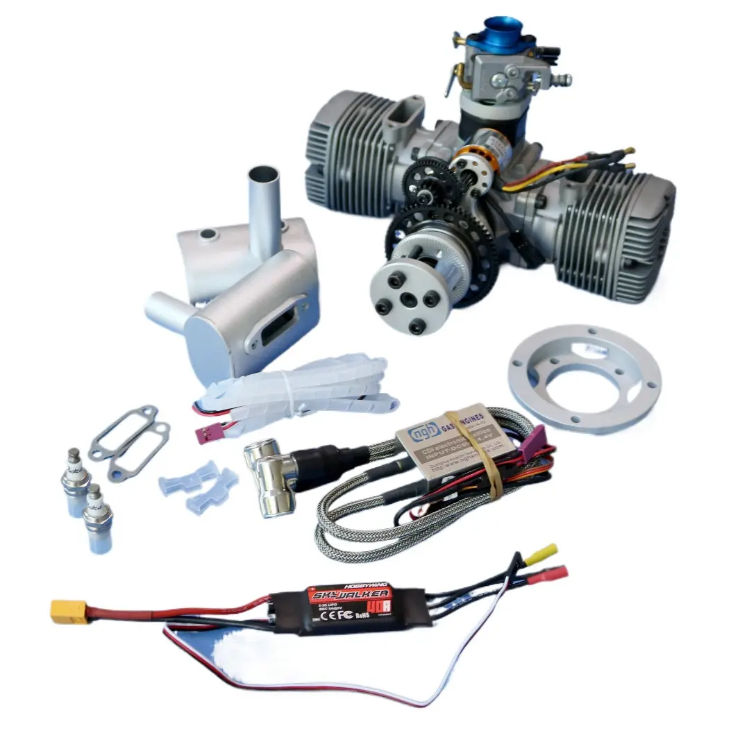 Ngh Gtt70-E Horizontally-Opposed Twin-Cylinder 2-Stroke Gasoline Engine For Rc Airplane 1