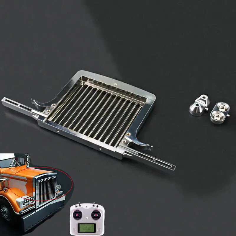 Metal Chrome-Plated Air Intake Cover For 1/14 Rc Tamiya Tractor King Hauler 56336 1