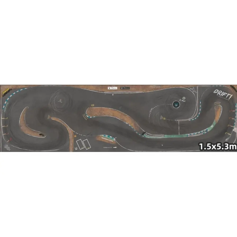 1/24 Rc Drift Car Large Size Pvc Composite Track Map 1.5X5.3M 1