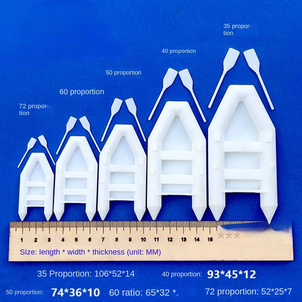 10Pcs Miniature Scale Plastic Lifeboat Model 1