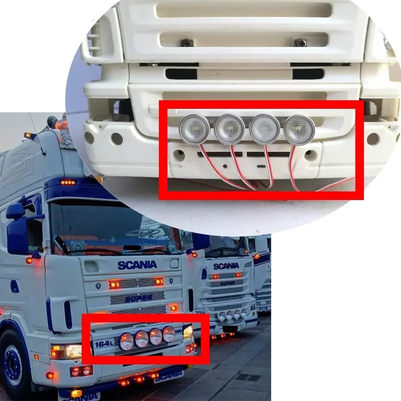 Pcb Lamp Led Light For 1/14 Scale Rc Scania R620 R470  R730 1