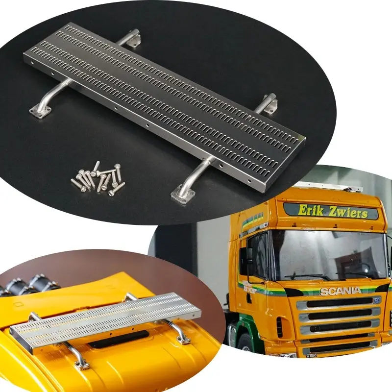 Metal Equipment Frame Light Rack Luggage Rack For 1/14 Rc Tractor 1