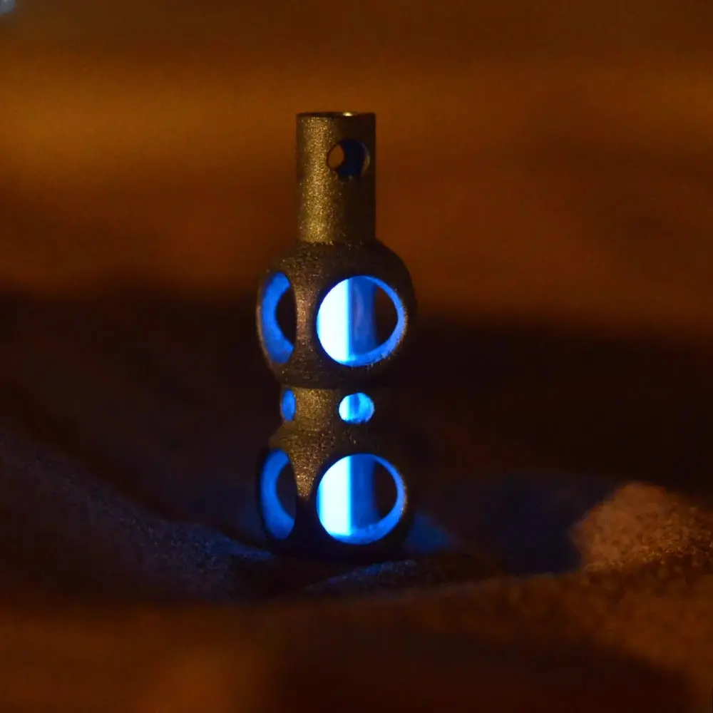 Retro Titanium Alloy Tritium Trachea Pendant Self-Luminous 25 Years 8