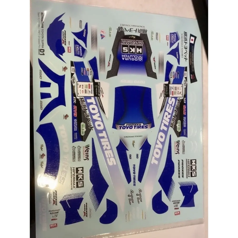 1/24 D1 Team Toyo Tires Toyota Supra 2020 Rc Drift Car Transfer Sticker 1