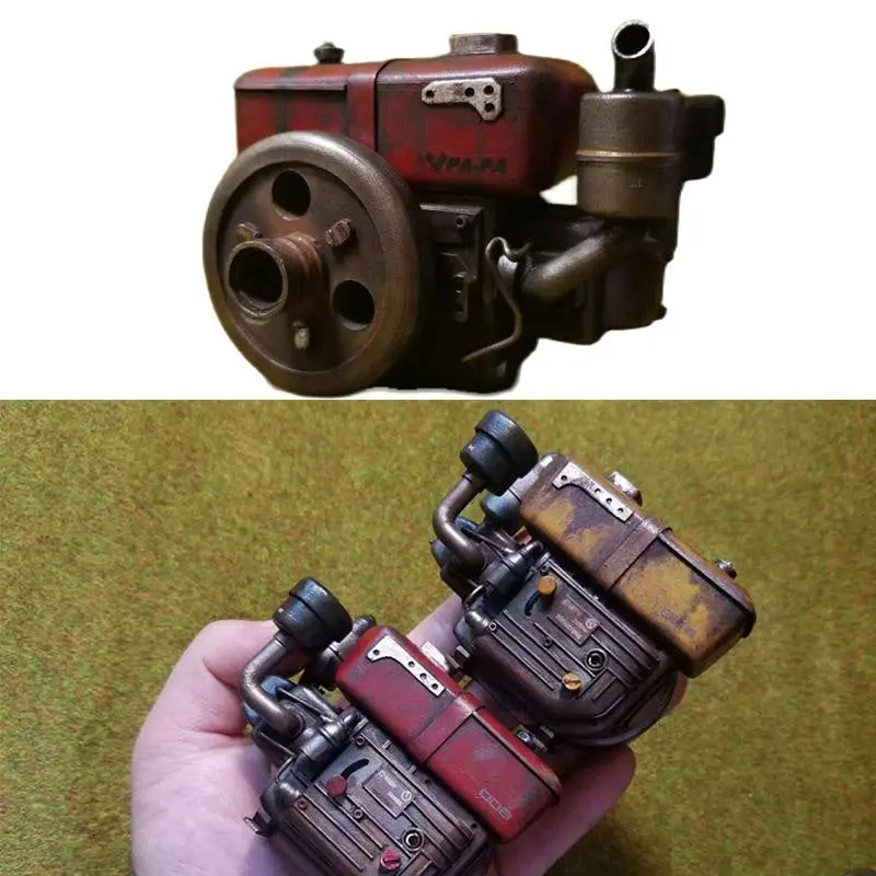Micro Diesel Enginene Plastic Model For 1/10 Remote Control Climbing Car 1/14 Rc Tractor 1