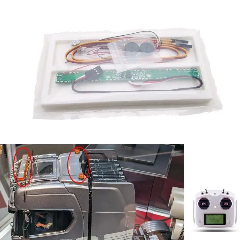 Rotating Engineering Lights Pcb For Tamiya 1/14 Remote Control Tractor Scania 56371 770S 1
