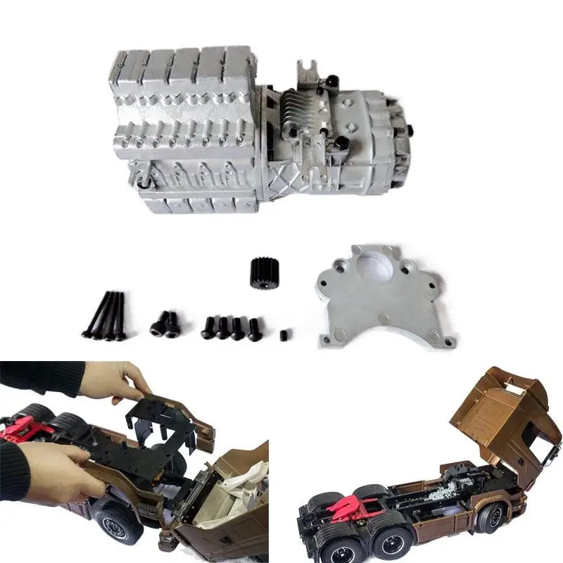 Metal Automatic Stepless Gearbox For 1/14 Tamiya Rc Truck Trailer Tipper Sacnia R620 770S 1