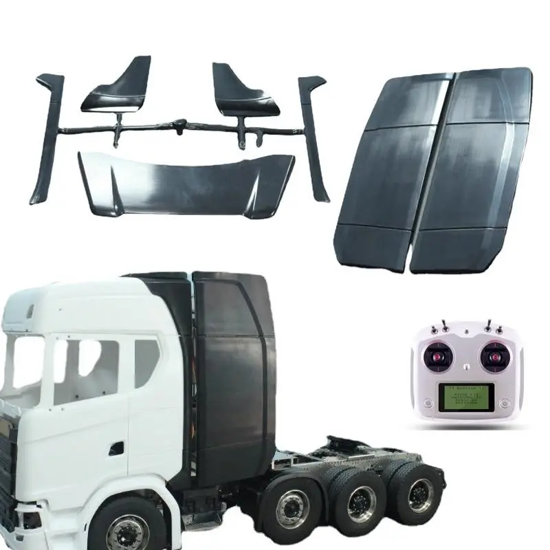 Cab Plastic Spoiler Side Wings For 1/14 Tamiya Scania 770S Rc Tractor 56371 56368 1