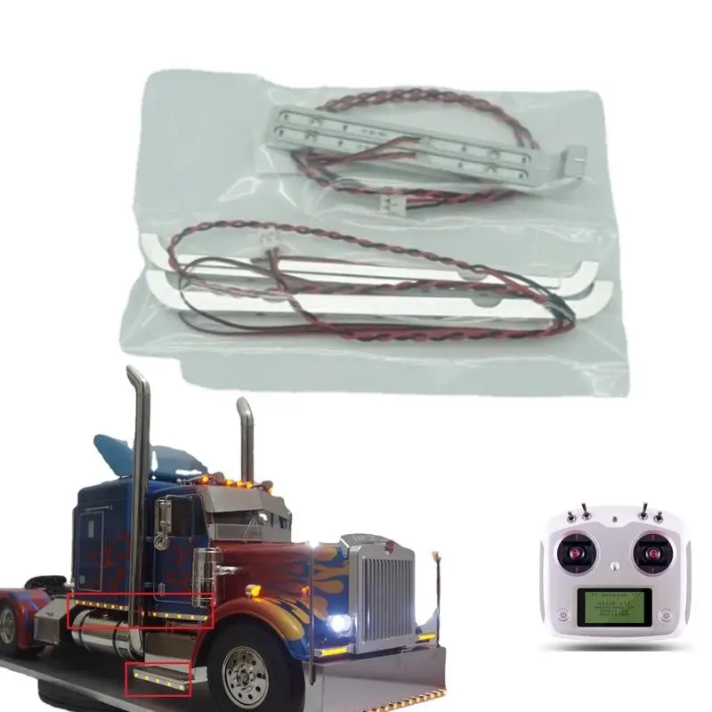 Dc5v Aluminum Alloy Side Light Bar For Tamiya 1/14 56344 56301 King Hauler Rc Tractor 1