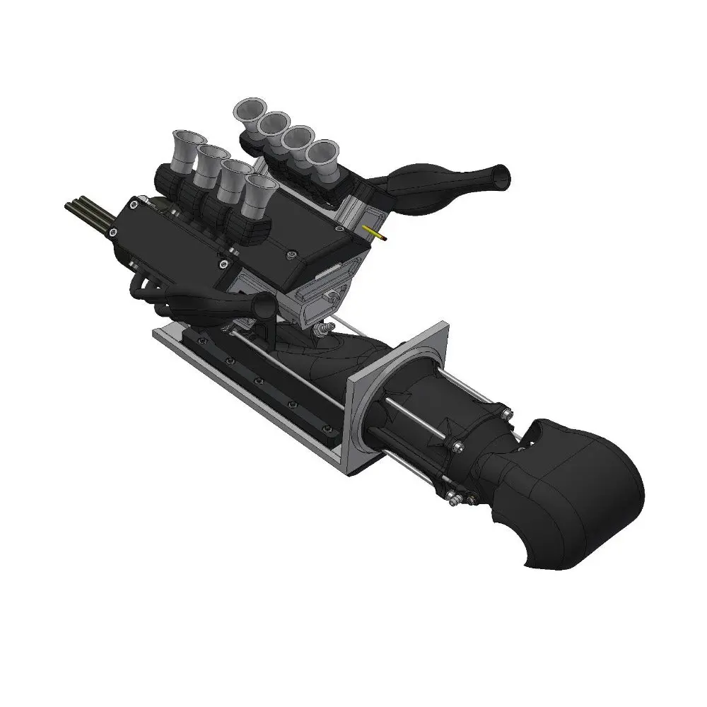 40Mm Two-Stage Jet Pump Hpw40 Aluminum Blade With Reverse Function For Rc Boat 1