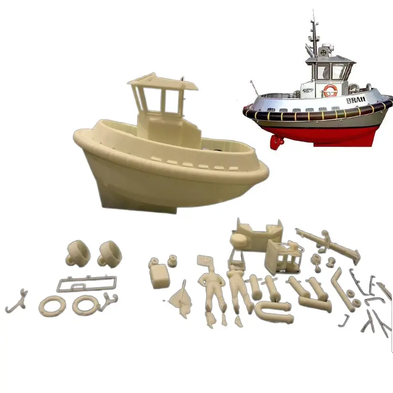 1/18 Mini Bratt Tugboat Rc Boat Kit 1