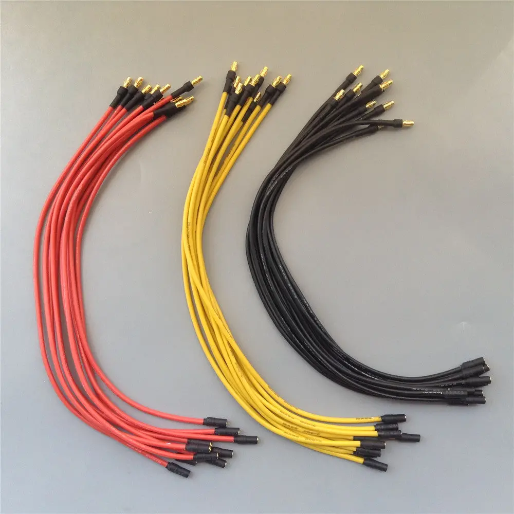 3.5Mm Banana Plug 16Awg Motor Esc Extension Cord 30Cm Male And Female Plug 1