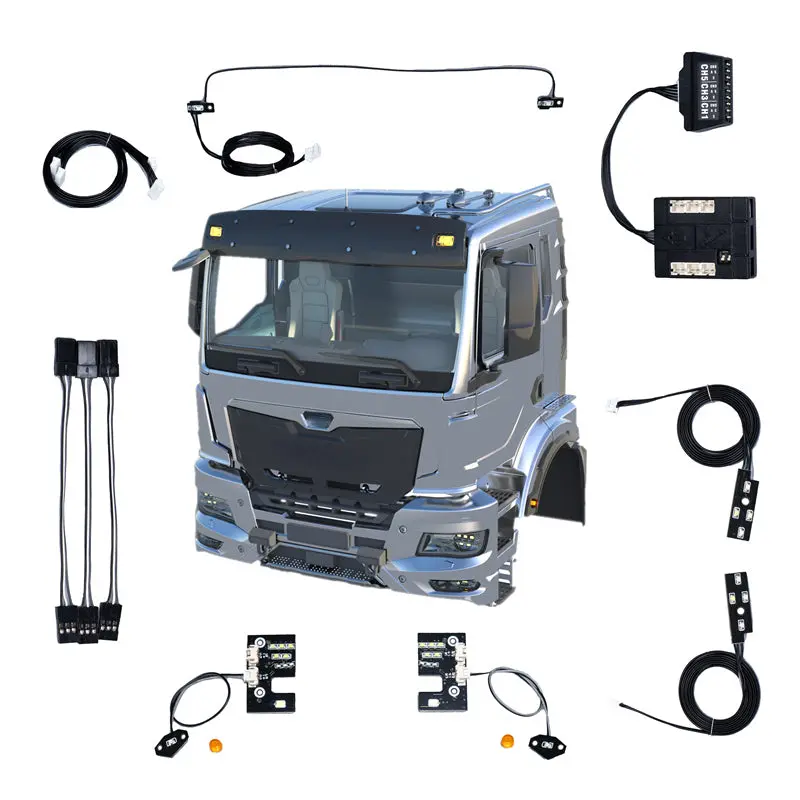 Dc 5V Led Headlight Assembly With Sound  For 1/14 Lesu Man Tgs Remote Control Truck Toy 1