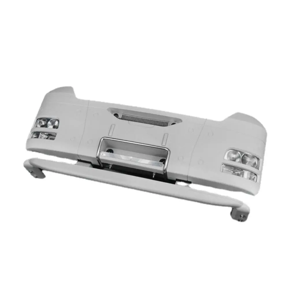 Cnc Aluminum Alloy Bumper With Lampshade Assembly For 1/14 Remote Control Tractor Tamiya Man Tgx 26540 56325 56350 1