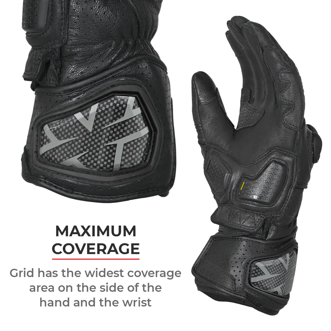Grid - Full Gauntlet Riding Gloves 14