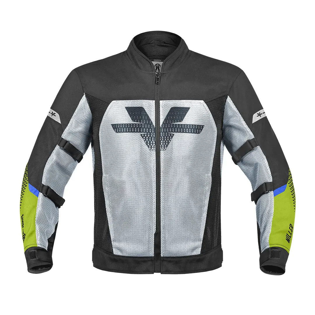Miller - Ce Certified Motorcycle Riding Jacket (Fluorescent Green) 1